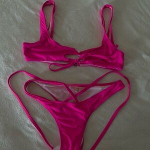 SHEIN Hot Pink Bikini Set